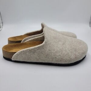 Comfortfusse Handmade Wool Felt Clogs Oatmeal Beige Mules Womens 41 US 10-10.5